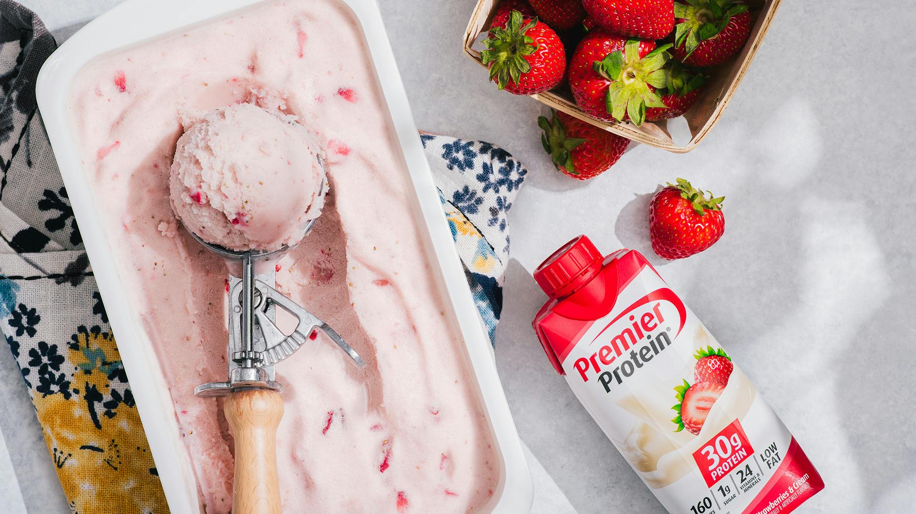 Recipe image for Strawberry Ice Cream.