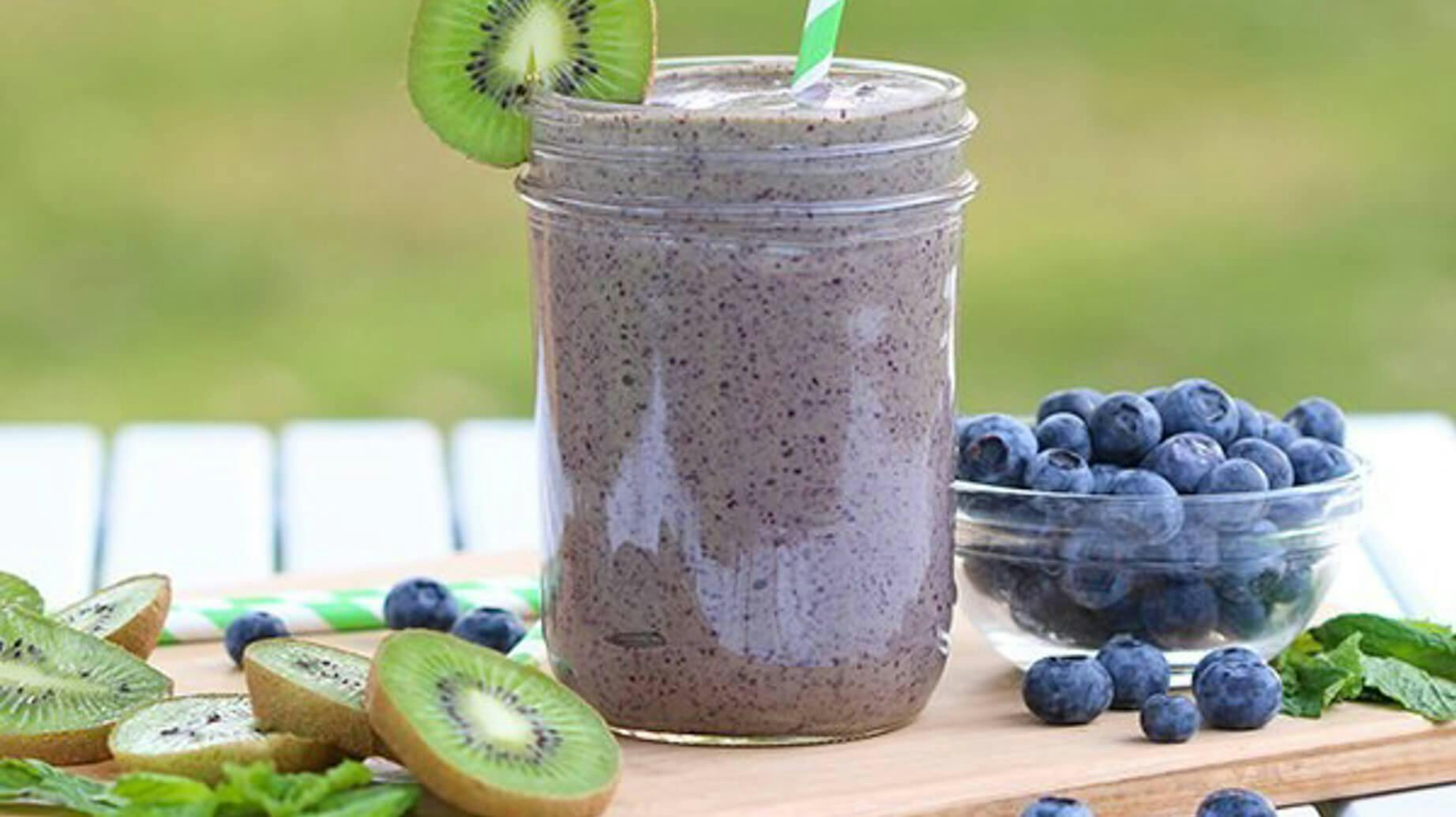 Recipe image for Blueberry Mint Smoothie.