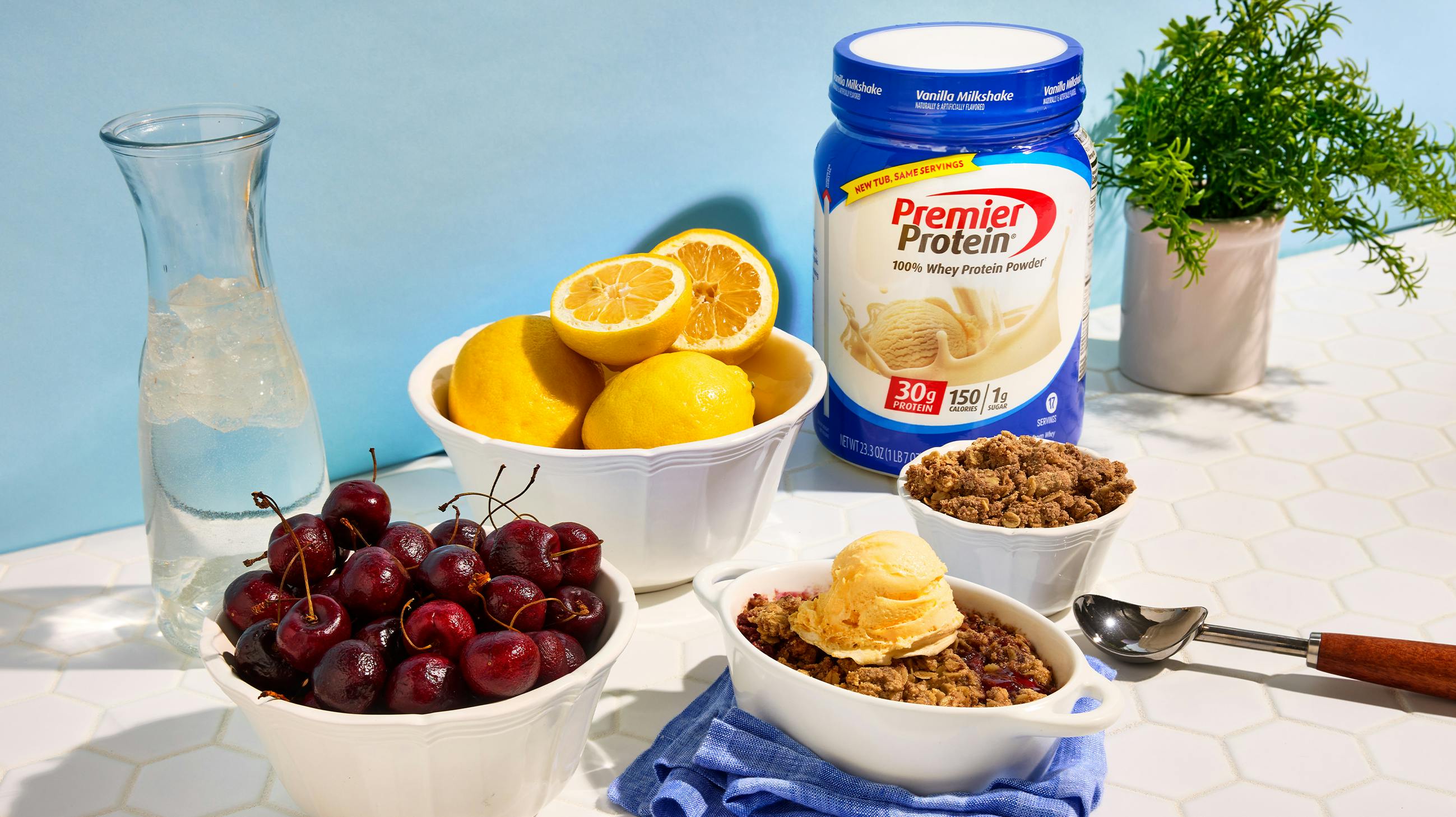 Recipe image for Single-Serve Protein Cherry Cobbler.