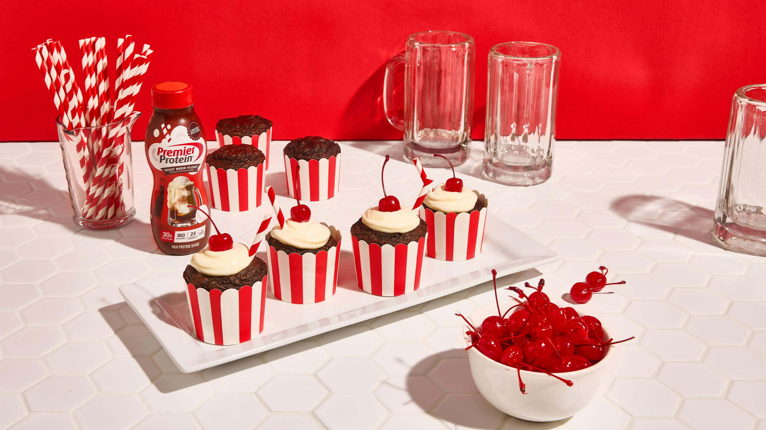 Recipe image for Root Beer Float Cupcakes.