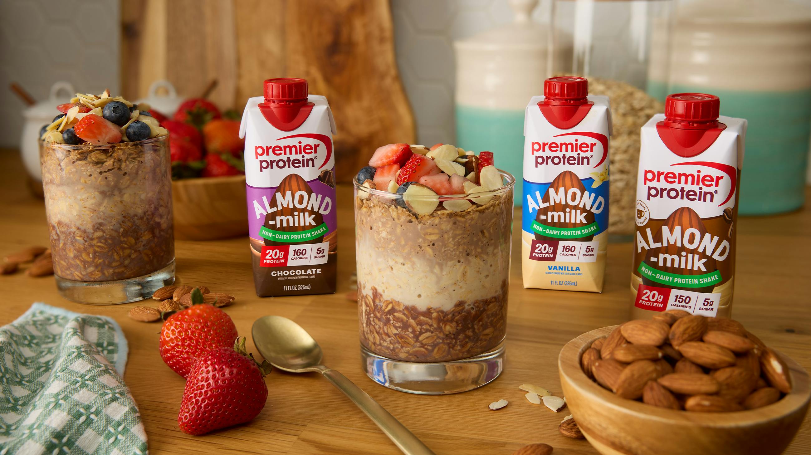 Recipe image for Almondmilk Layered Overnight Oats.