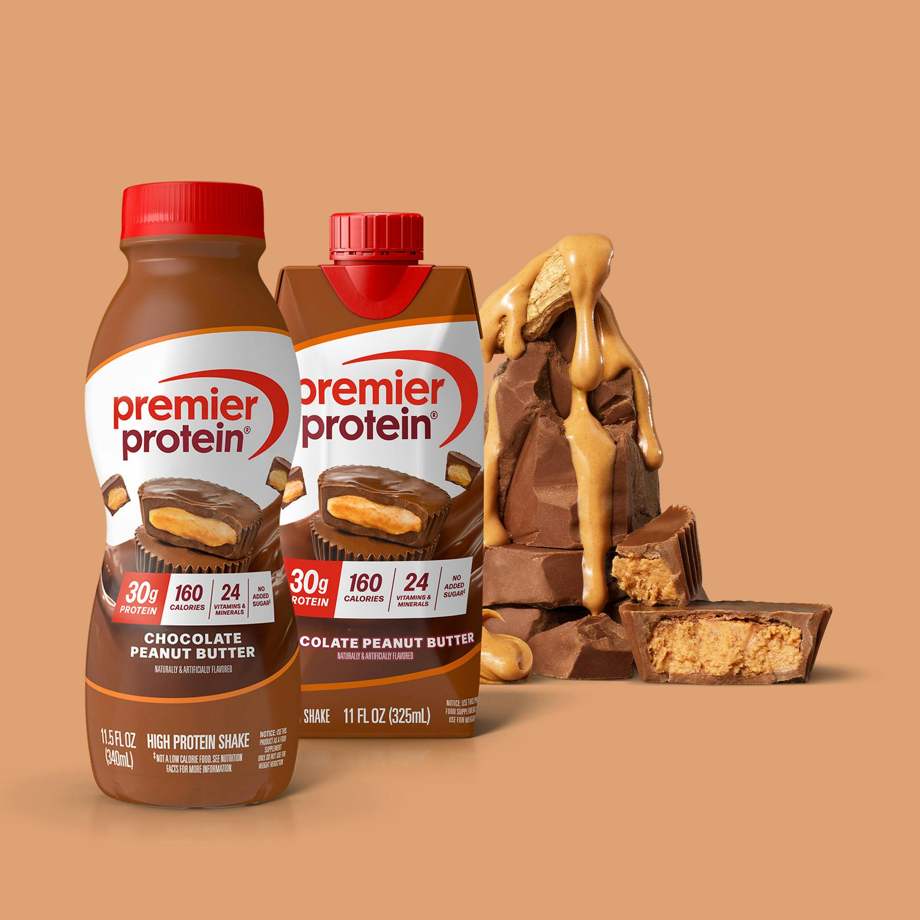 PDP Carousel 2 Chocolate Peanut Butter Combo Protein Shake