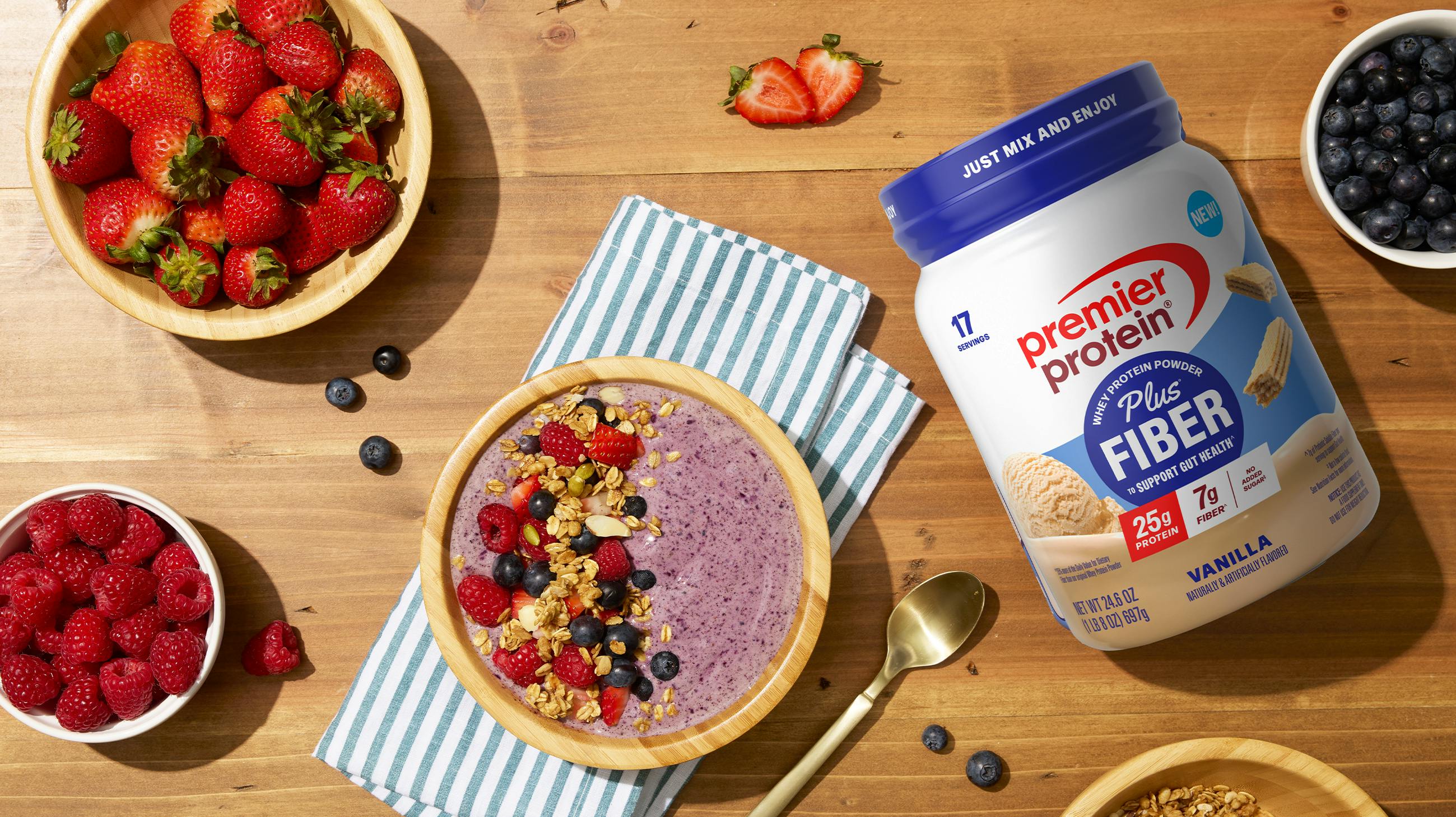 Recipe image for Protein + Fiber Açai Smoothie Bowl.