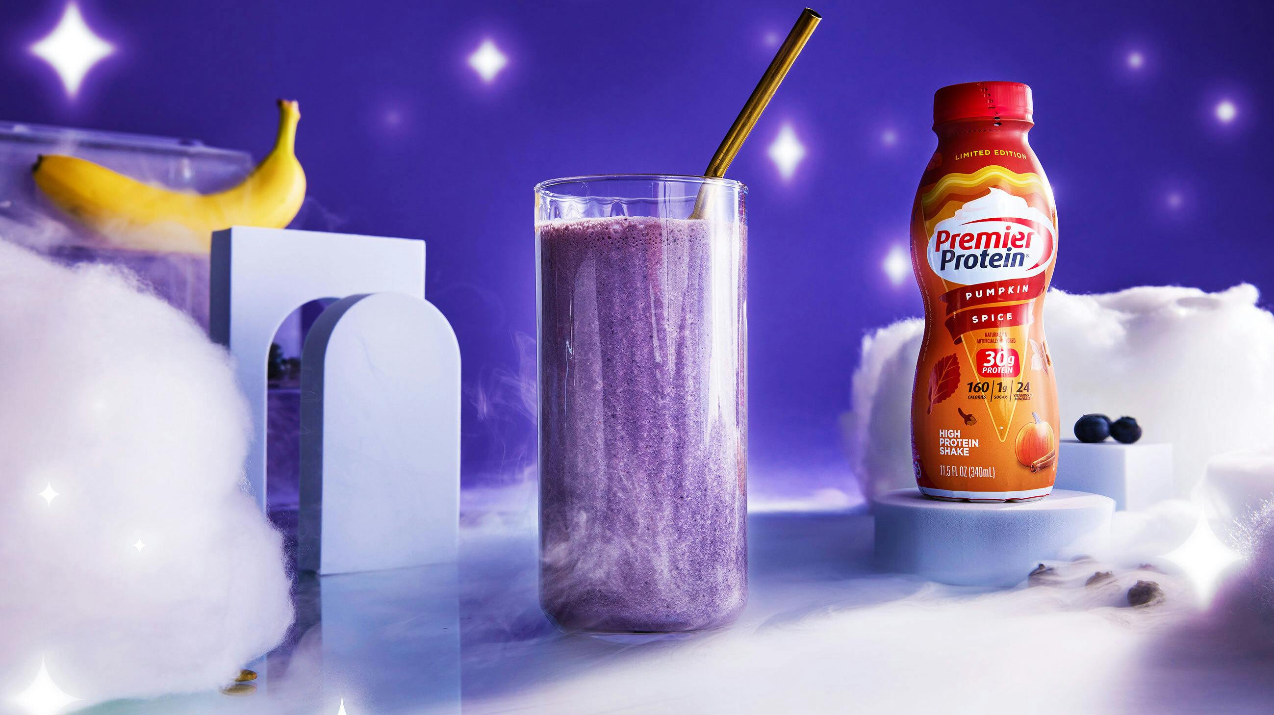 Recipe image for Purple Pumpkin Spice Smoothie.