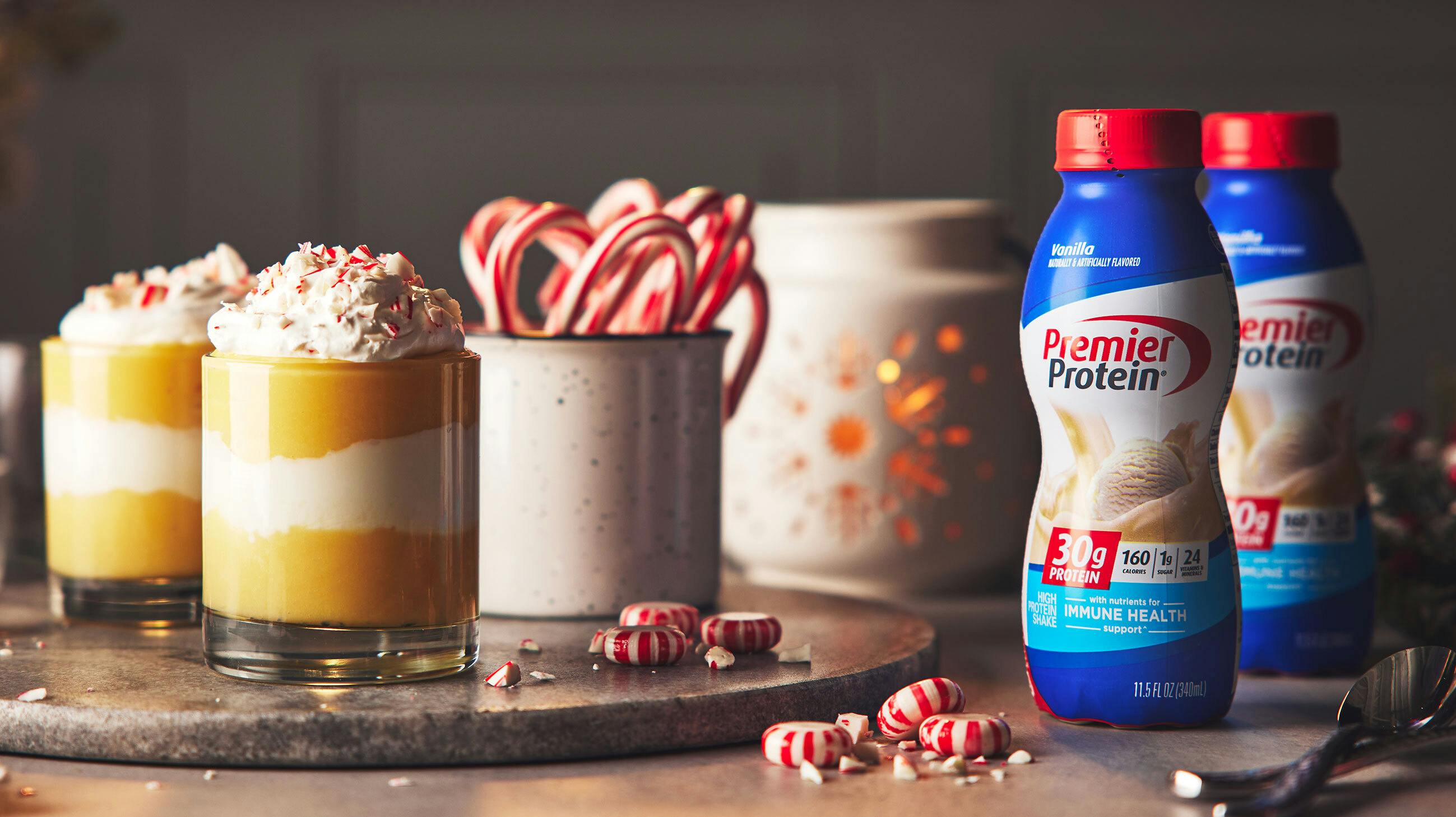 Recipe image for Vanilla Peppermint Pudding.