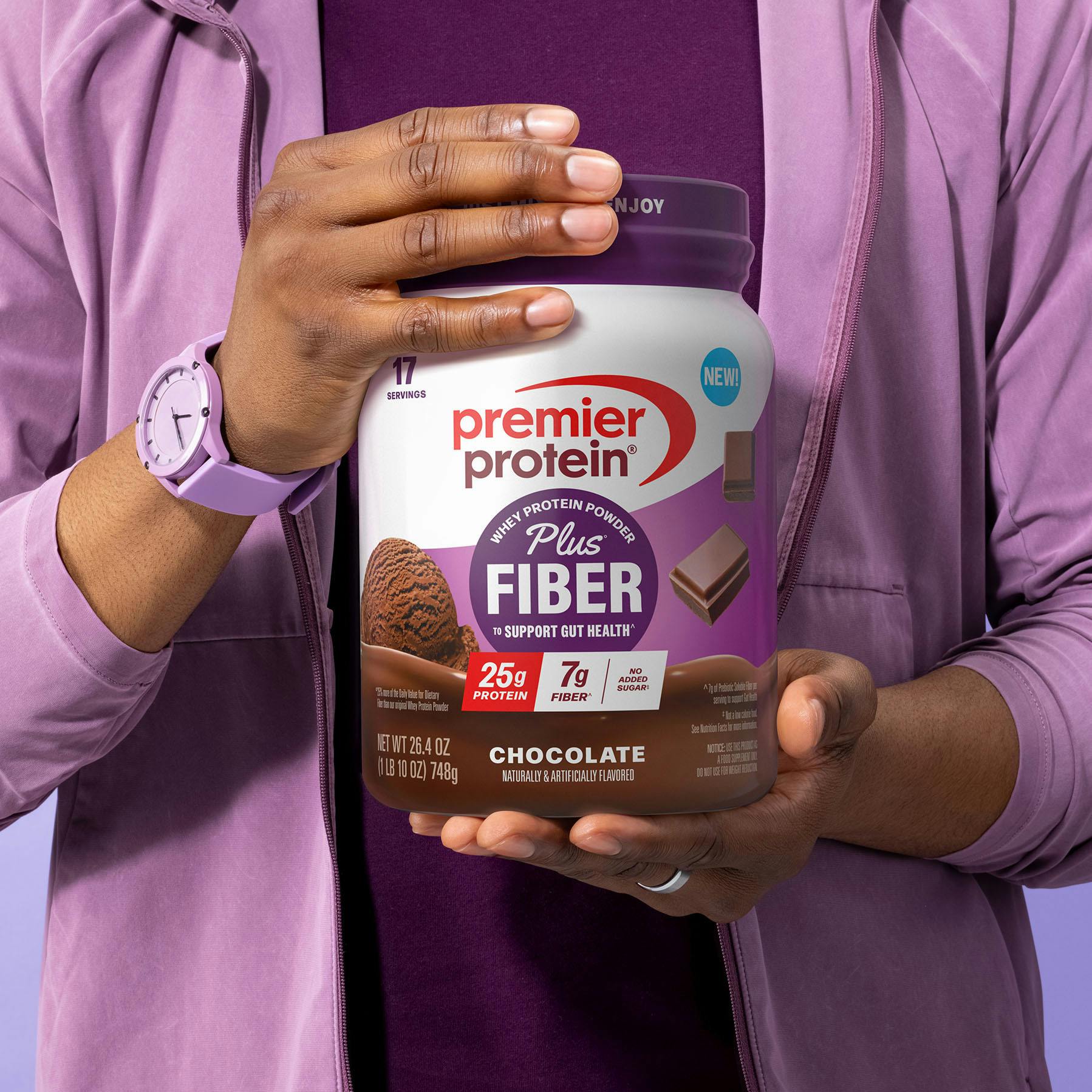 Pp powder fiber chocolate pdp masthead slide b 2x Protein Powder