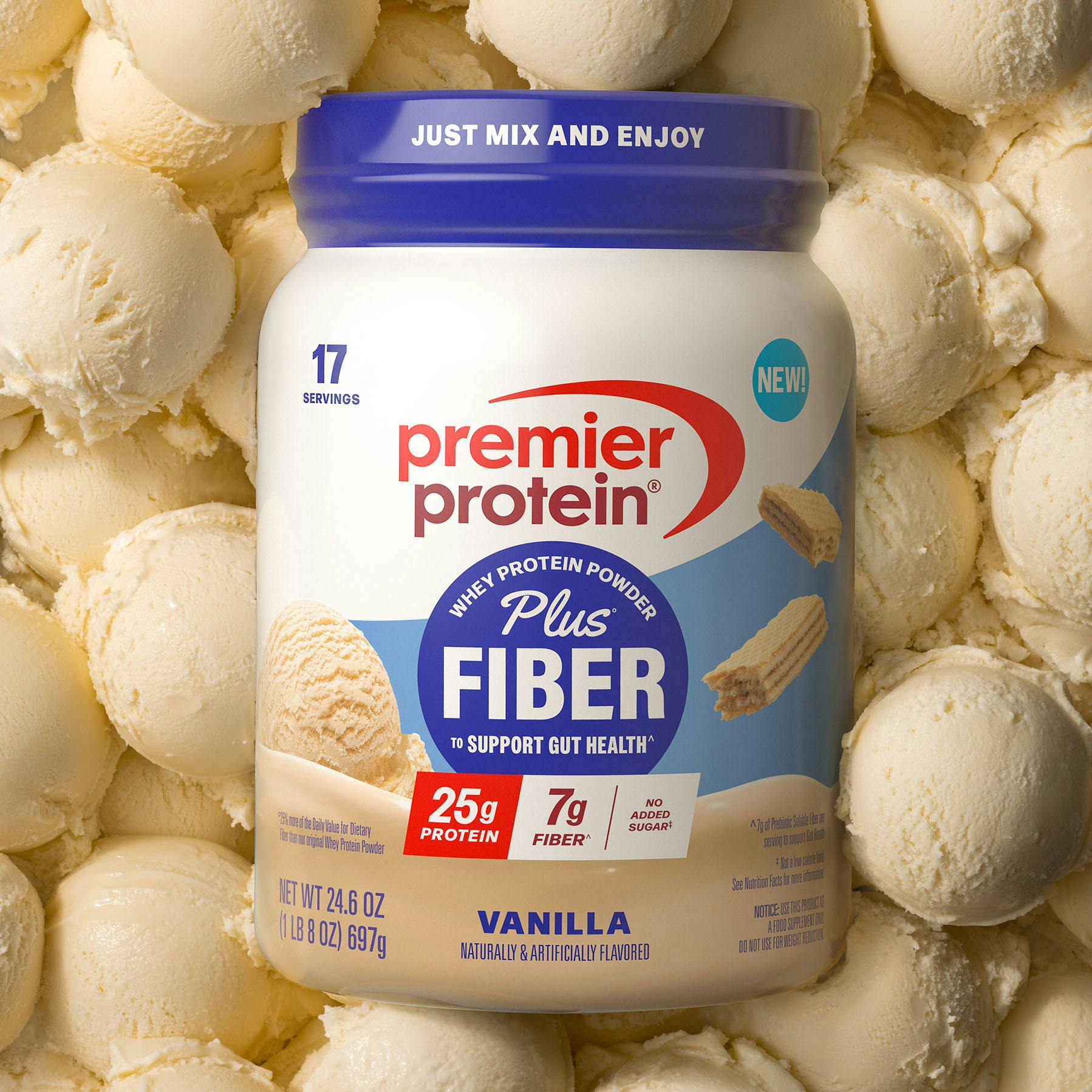 Pp powder fiber vanilla pdp masthead slide a 2x Protein Powder