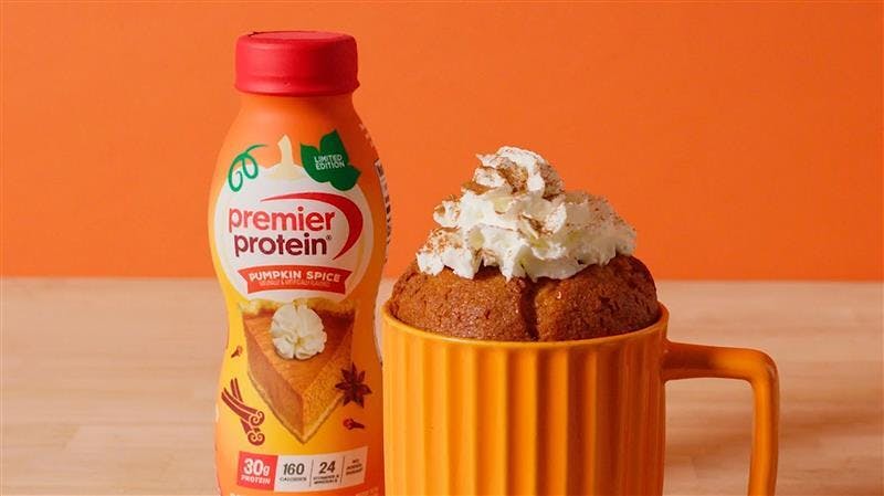 Recipe image for Pumpkin Spice Protein Mug Cake.