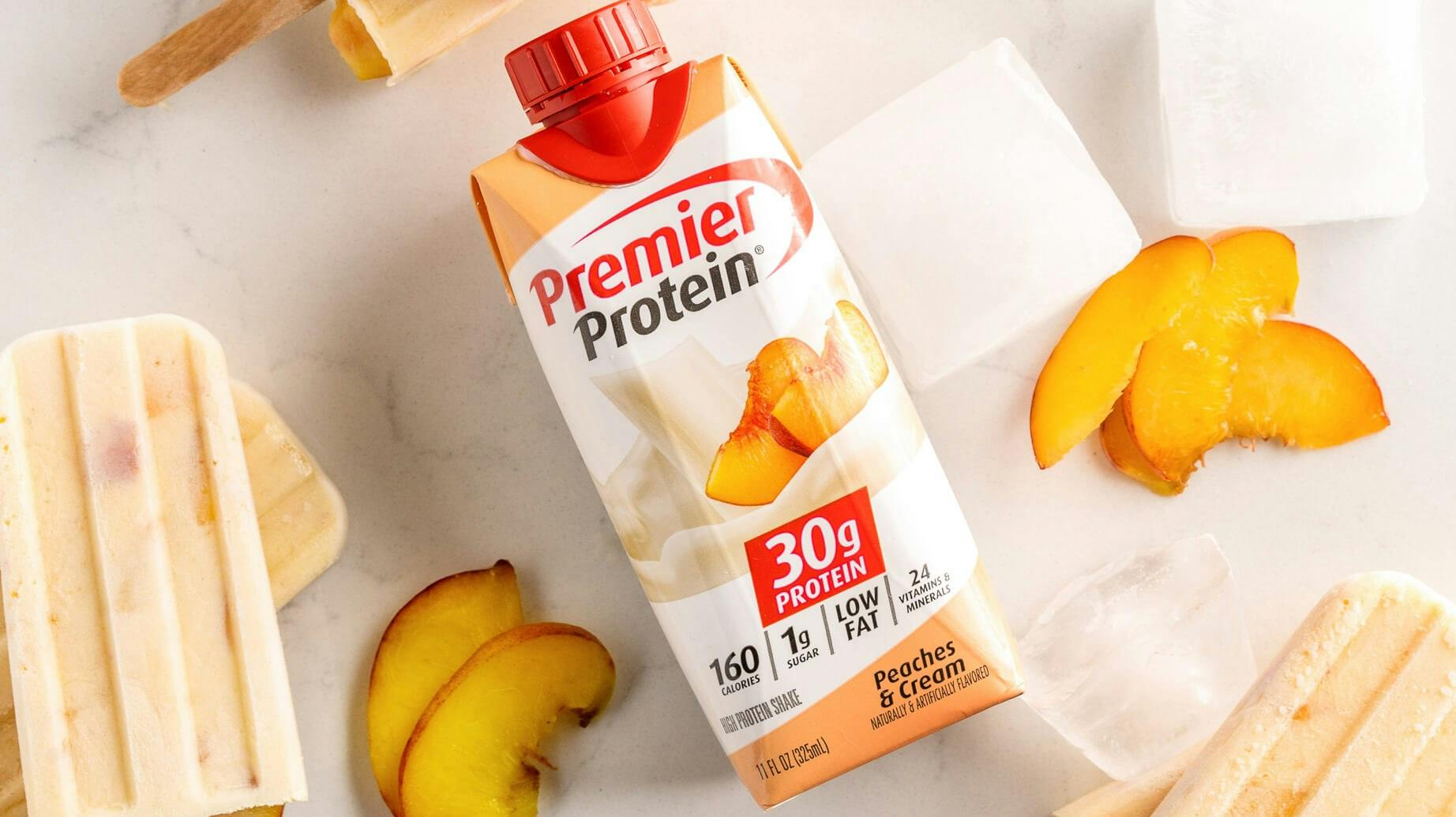 Recipe image for Peaches & Cream Popsicles.