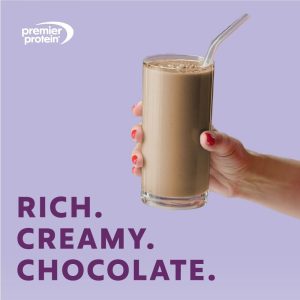 Premier Protein Powder Plus Fiber. Chocolate. 25g Protein. 7g Fiber to Support Gut Health. No Added Sugar (17 Servings)