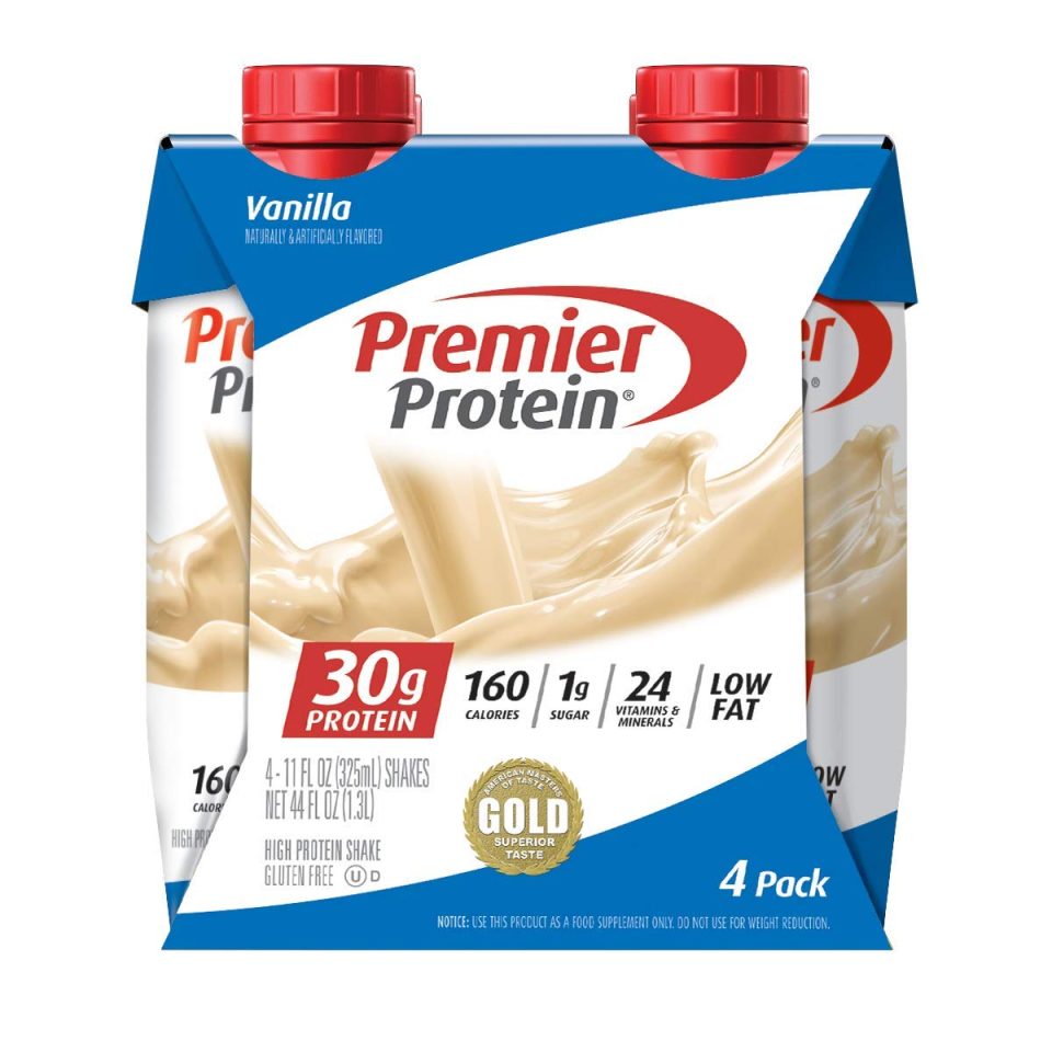 Premier Protein Shake 30g 1g Sugar 24 Vitamins Minerals Nutrients to Support Immune Health. Vanilla. 44 Fl Oz. (Pack of 4)