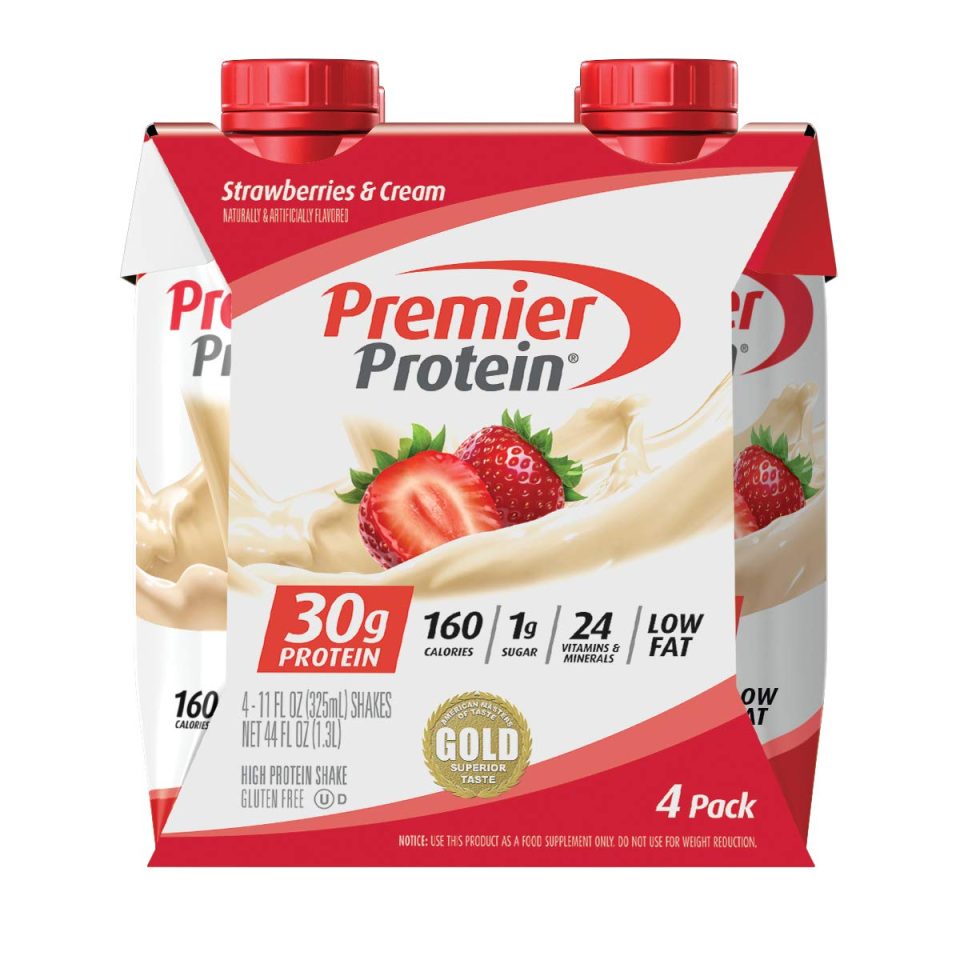 Premier Protein 30g Shakes Strawberries Cream 11 Fluid Ounces. Strawberry Shake. 44 Fl Oz. (Pack of 4)