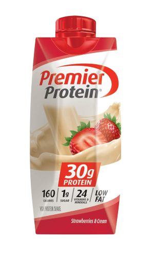 Premier Protein 30g Shakes Strawberries Cream 11 Fluid Ounces. Strawberry Shake. 44 Fl Oz. (Pack of 4)