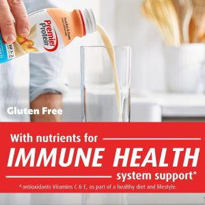 Premier Protein Shake Bananas & Cream and Peaches & Cream 30g Protein 1g Sugar 24 Vitamins Minerals Nutrients Immune Health Support 138 Fl Oz 24 Pack