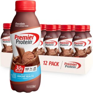 Premier Protein Shake. Chocolate. 30g Protein 1g Sugar 24 Vitamins Minerals Nutrients to Support Immune Health. 11.5 fl oz (Pack of 12)