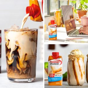Premier Protein Shake. Caramel. 30g Protein. 1g Sugar. 24 Nutrients & Minerals to Support Immune Health. 11 Fl oz. Pack of 12