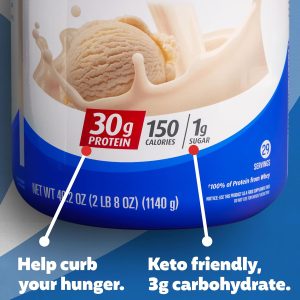 Premier Protein Powder. Vanilla Milkshake. 30g Protein. 1g Sugar. Gluten Free. No Soy. 40.2 oz (29 Servings)