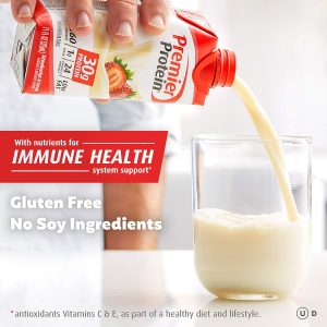 Premier Protein 30g Shakes Strawberries Cream 11 Fluid Ounces. Strawberry Shake. 44 Fl Oz. (Pack of 4)