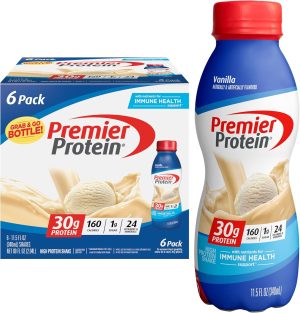 Premier Protein Shake. Vanilla. 30g Protein 1g Sugar 24 Vitamins Minerals Nutrients to Support Immune Health. 11.5 fl oz (Pack of 6)