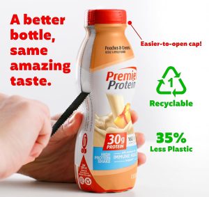 Premier Protein Shake Bananas & Cream and Peaches & Cream 30g Protein 1g Sugar 24 Vitamins Minerals Nutrients Immune Health Support 138 Fl Oz 24 Pack