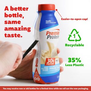 Premier Protein Shake. Vanilla. 30g Protein. 1g Sugar. 24 Vitamins & Minerals. Nutrients to Support Immune Health 11.5 fl oz. 12 Pack