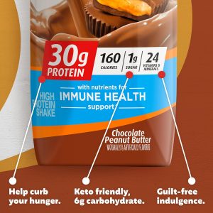 Premier Protein Protein Shake. Chocolate Peanut Butter. 30g Protein. 1g Sugar. 11 fl oz Pack of 12