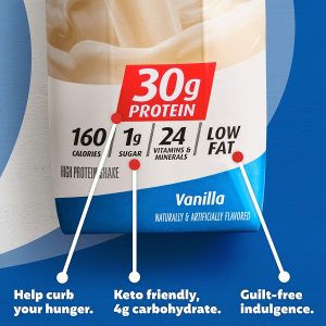 Premier Protein Shake 30g 1g Sugar 24 Vitamins Minerals Nutrients to Support Immune Health. Vanilla. 44 Fl Oz. (Pack of 4)