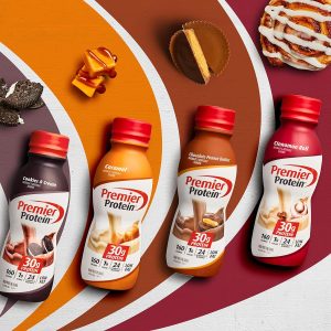Premier Protein Shake. Chocolate Peanut Butter. 30g Protein. 1g Sugar. 24 Vitamins & Minerals. Nutrients to Support Immune Health. 11.5 Fl Oz. 12 Count